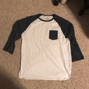 Soft baseball large raglan shirt. Wrinkled but no holes or stains